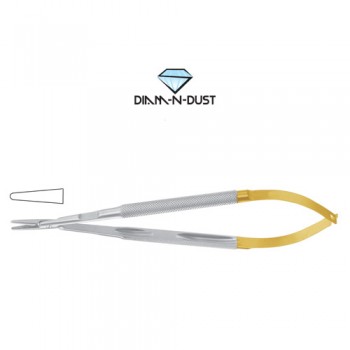 Diam-n-Dust™ Micro Needle Holder Straight - Heavy Pattern - Round Handle Stainless Steel